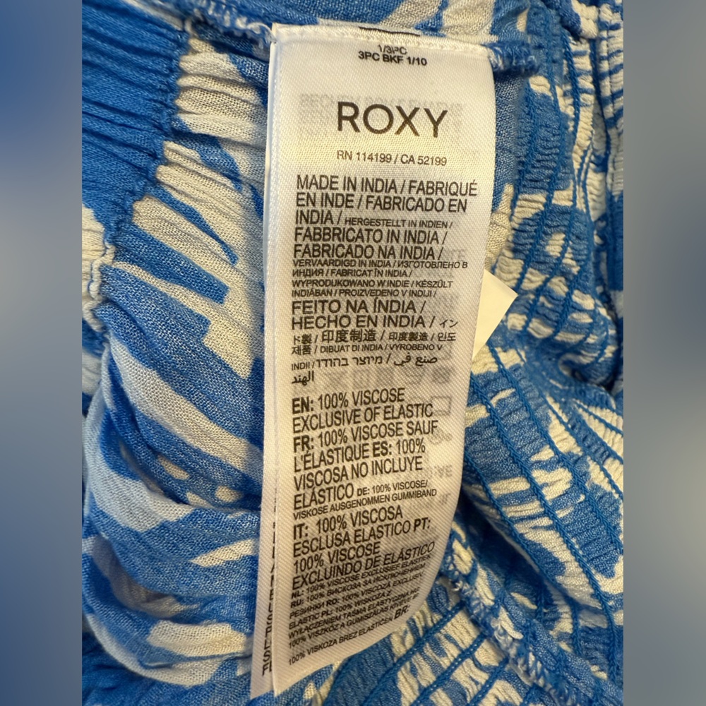 Roxy Hawaiian Tropical Print Swim Coverup Dress - Size Medium - Picture 11 of 11